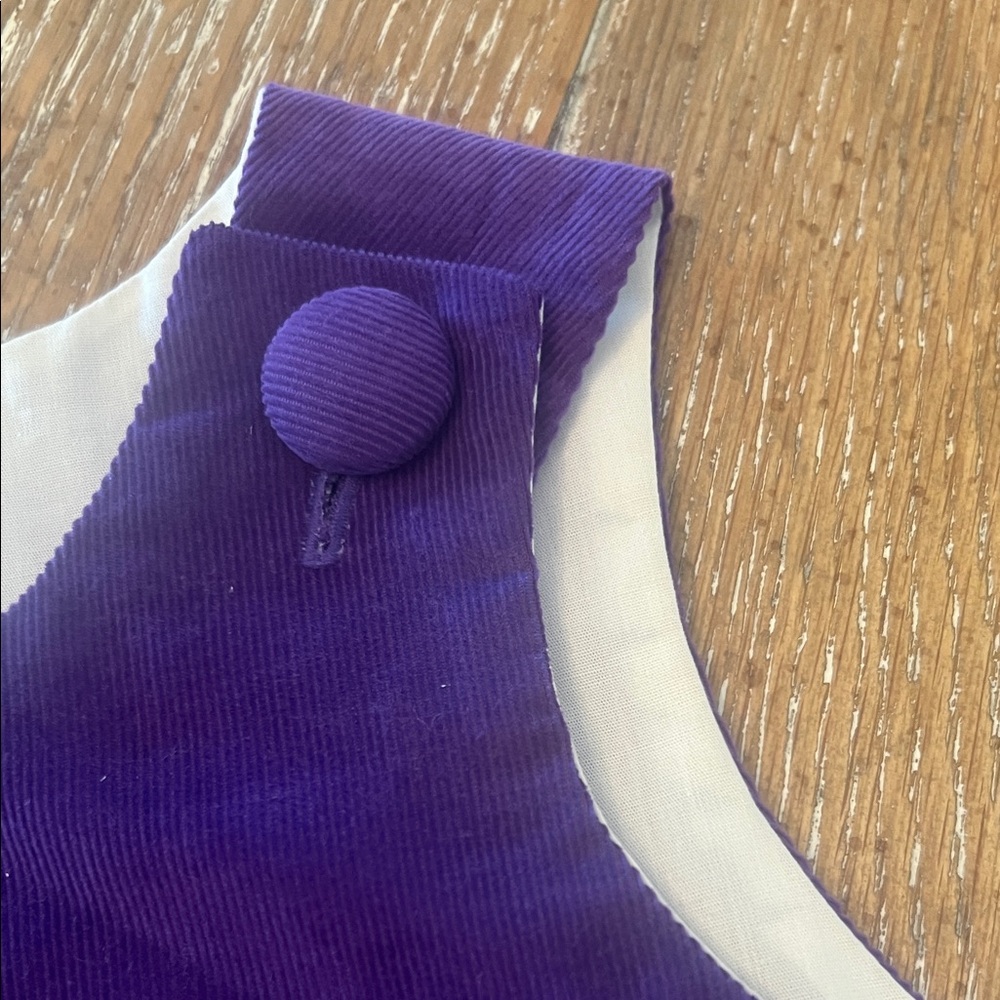 Purple Fleur-de-Lis Kids Dress - Picture 6 of 8